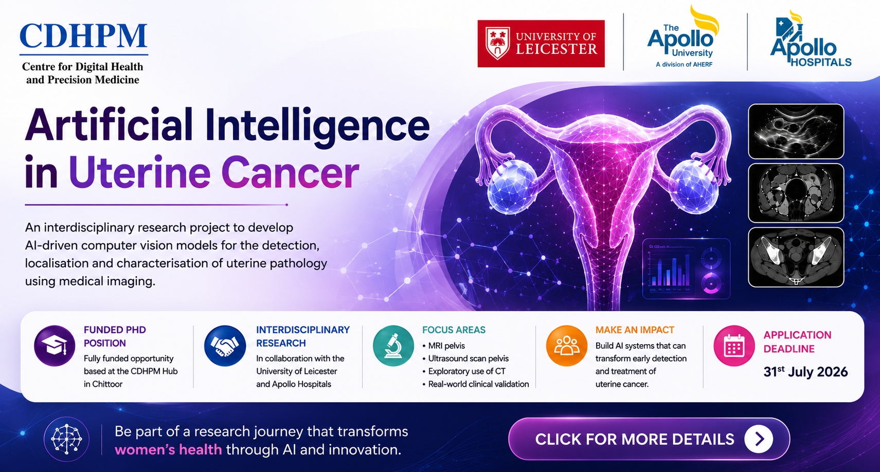 AI in Uterine Cancer PhD Position